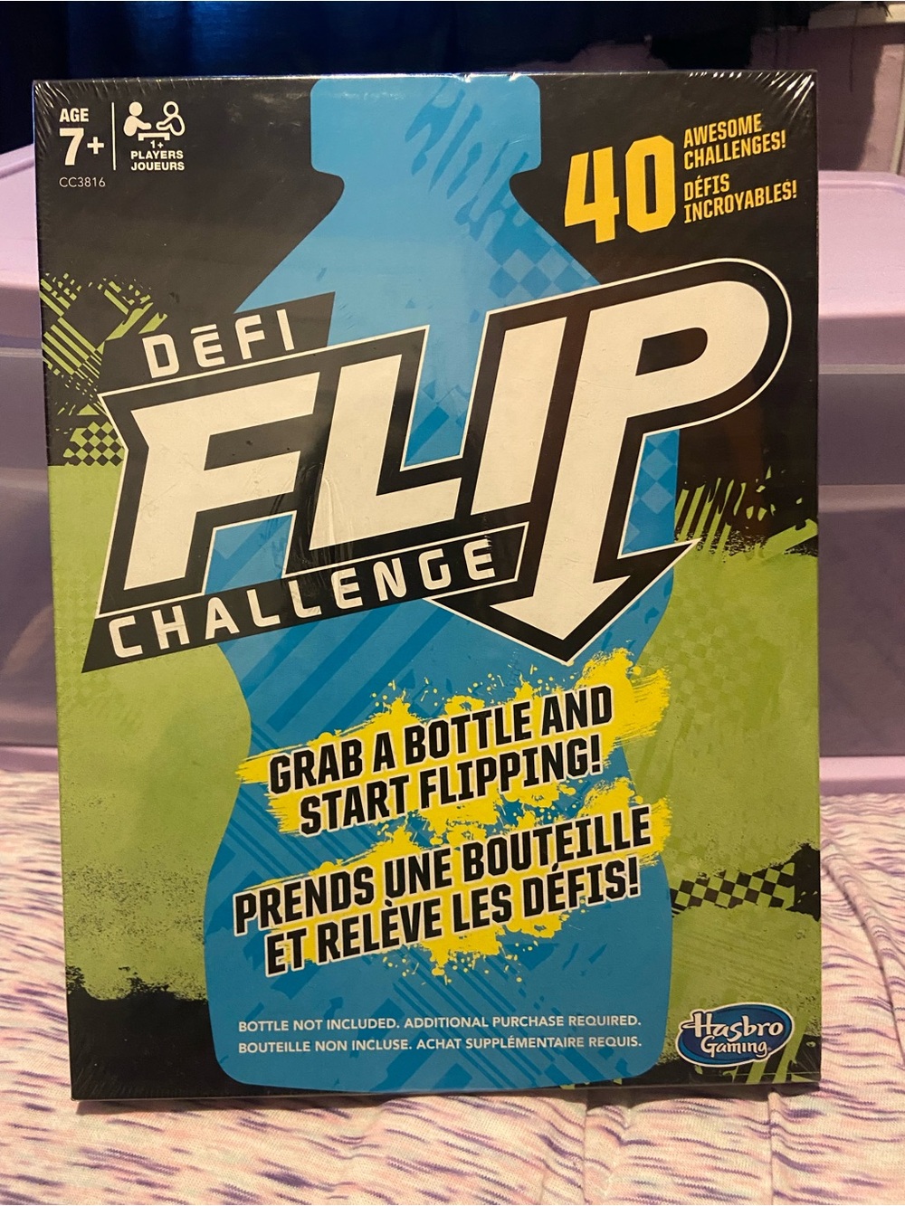 Flip Challenge Game (bottle flipping game/40 challenges included)